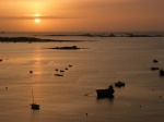 Portsall - Coucher de soleil sur le port - Ploudalmézeau (29)